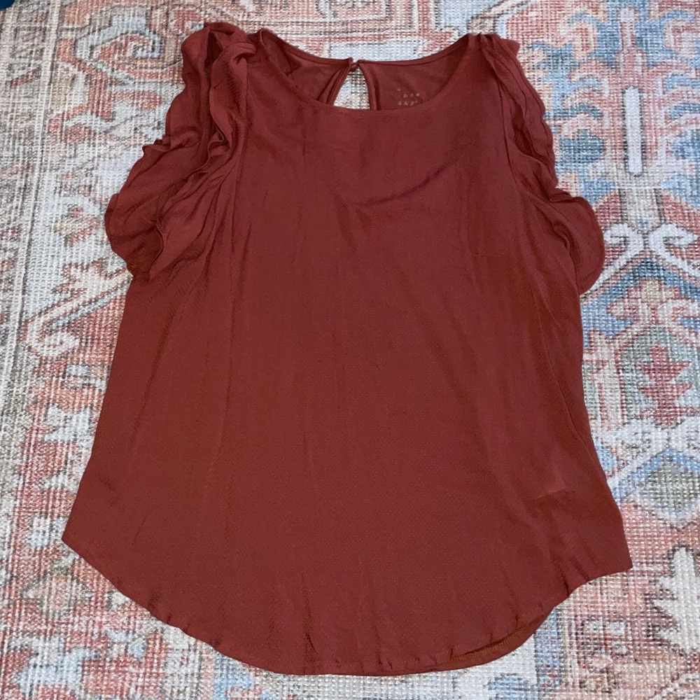 A NEW DAY terracotta blouse